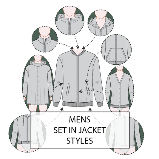 Men's Jacket Set In Sleeve