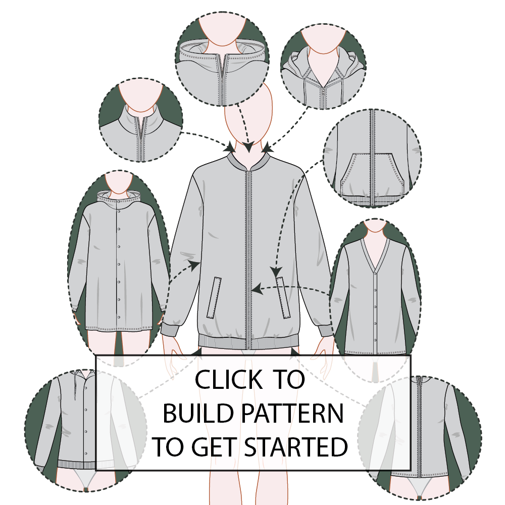 Women's Jacket Set-In Sleeve Pattern & Tech Pack