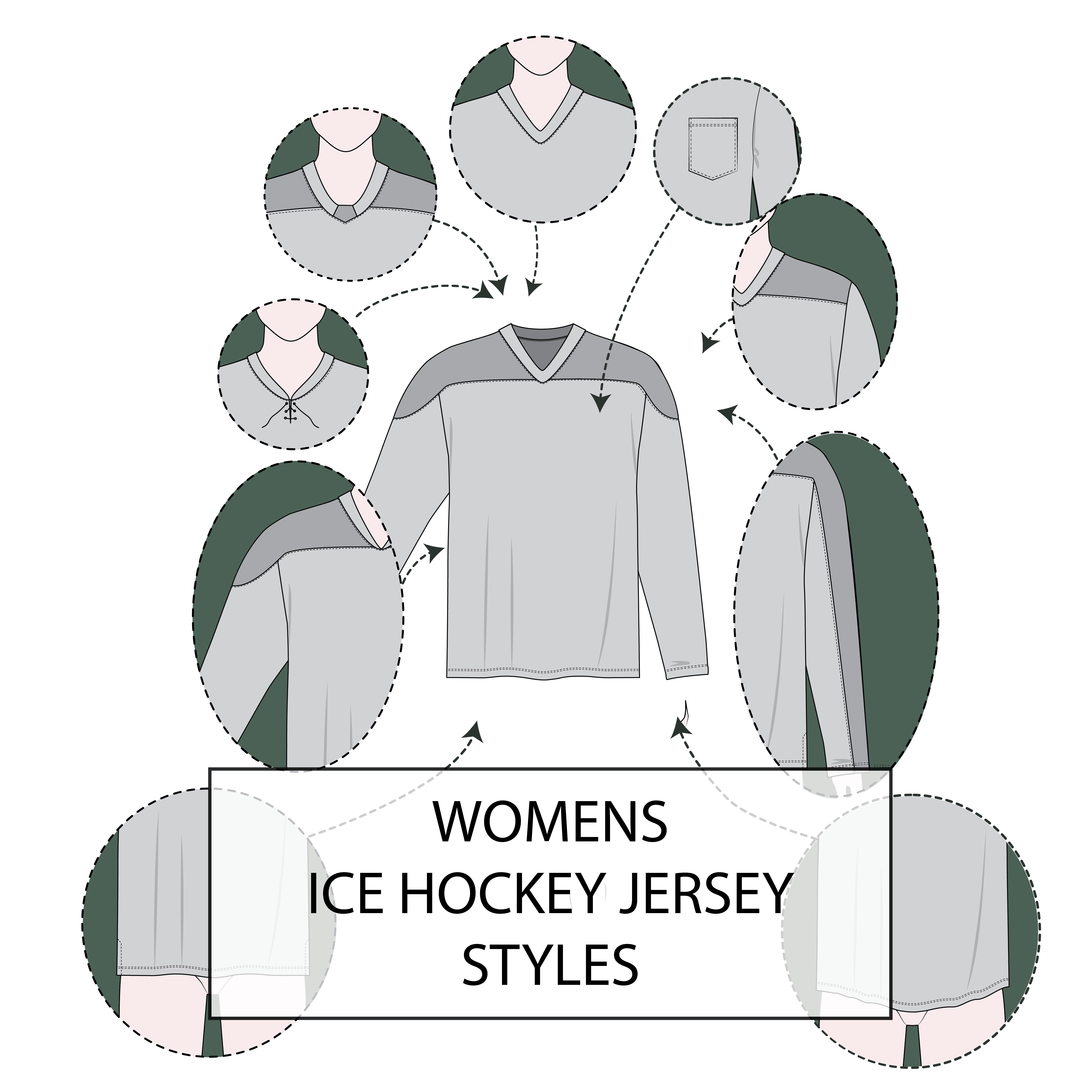 Women's Ice Hockey Jersey Pattern & Tech Pack
