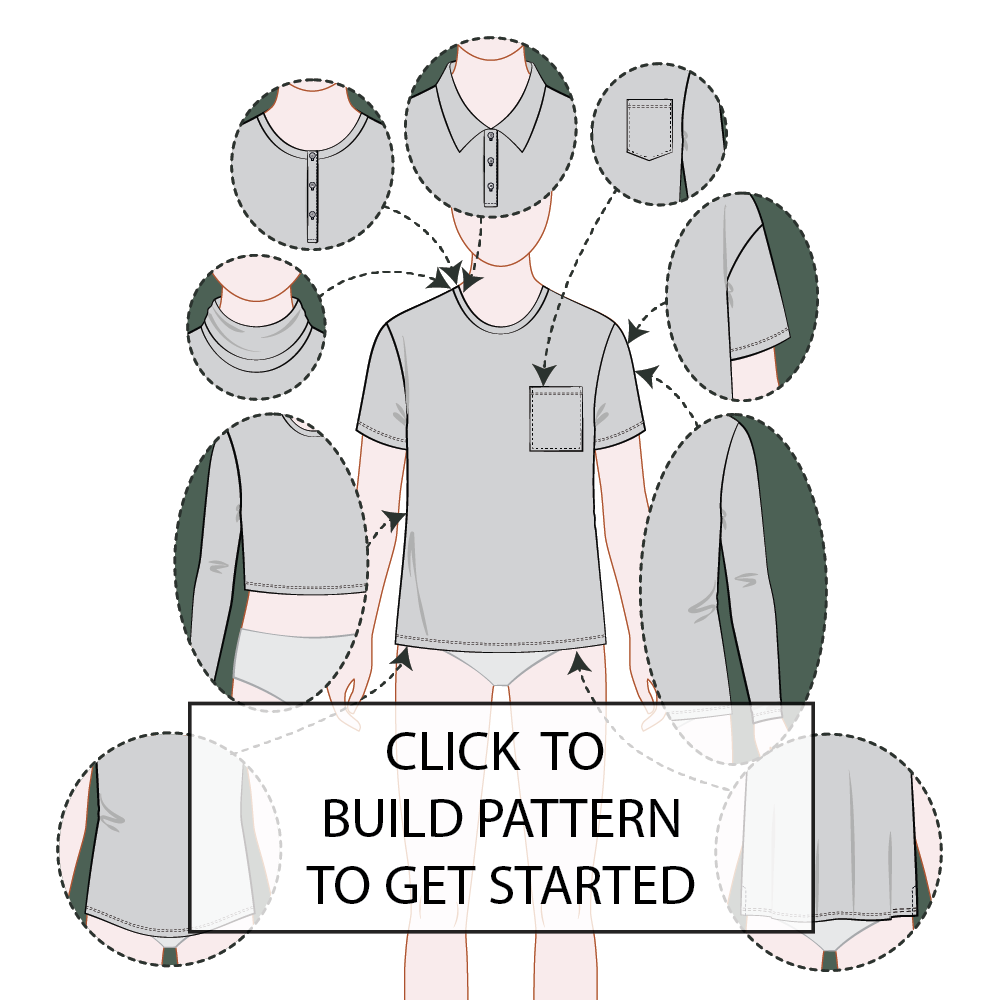 Kid's T-Shirt Set-In Sleeve Pattern & Tech Pack