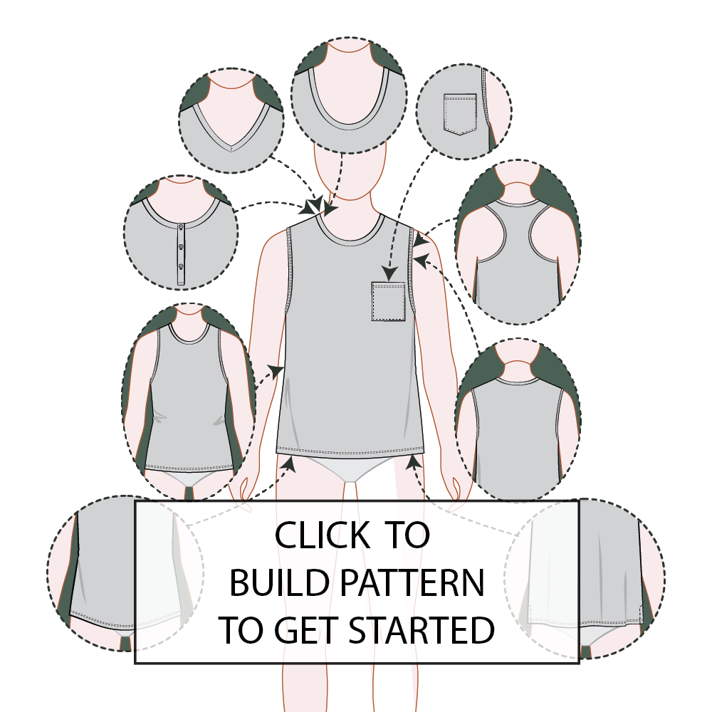 Kid's Singlet / Tank Top Pattern & Tech Pack