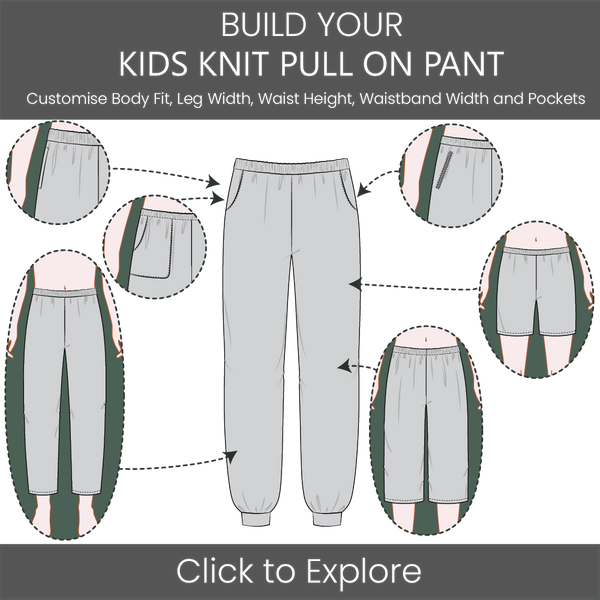 Kid's Knit Pull on Pant Pattern & Tech Pack