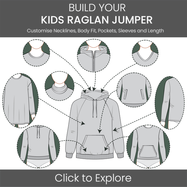 Kid's Jumper Raglan Sleeve Pattern & Tech Pack