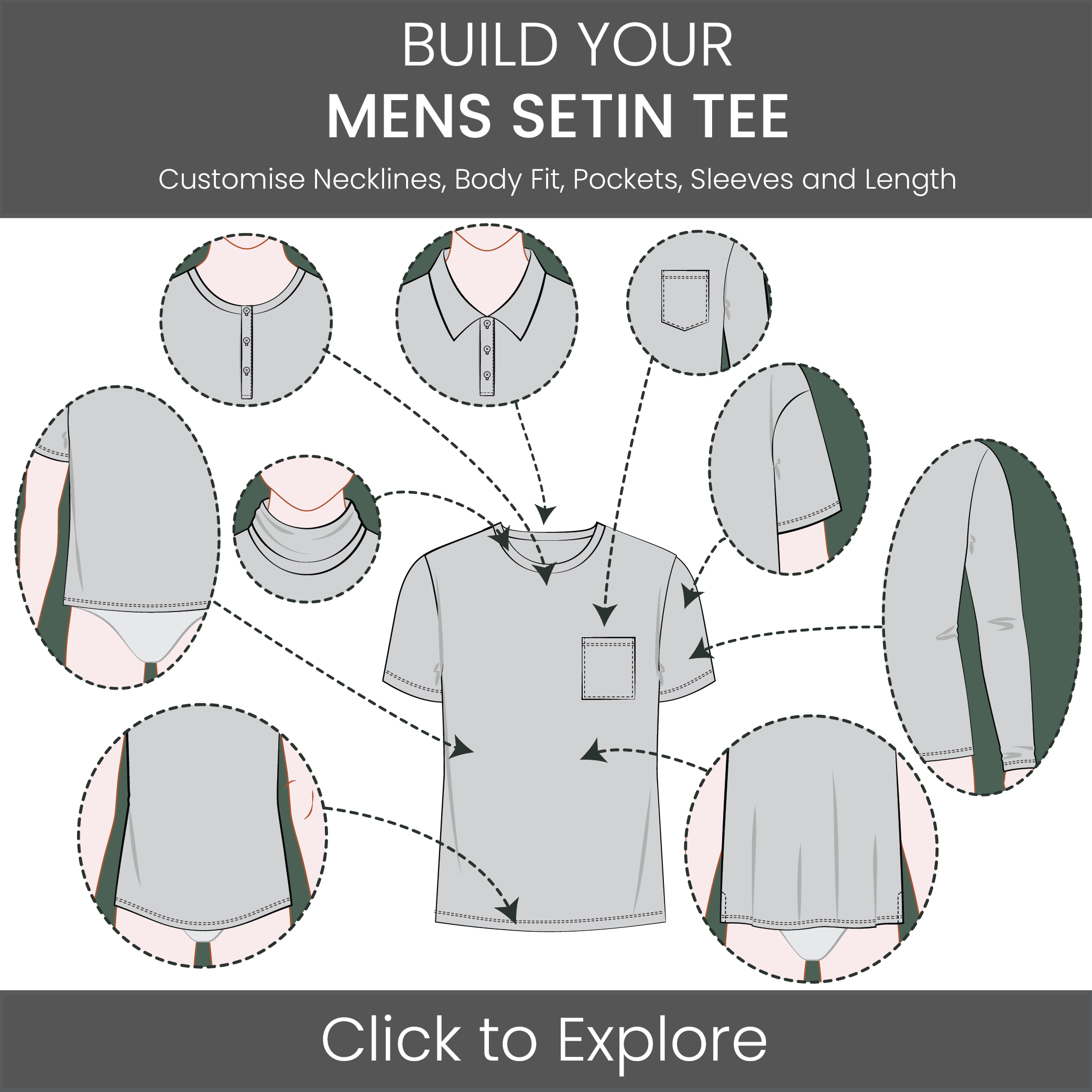 Men's Set-In Sleeve Tee Pattern & Tech Pack