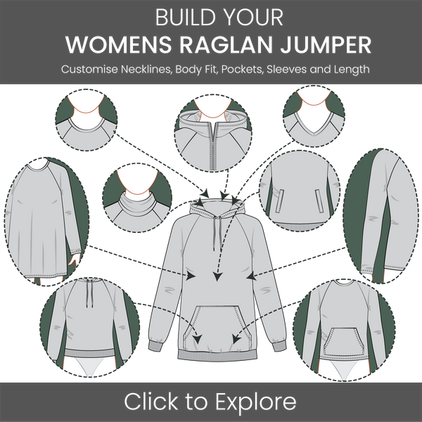 Women's Jumper Raglan Sleeve Pattern & Tech Pack
