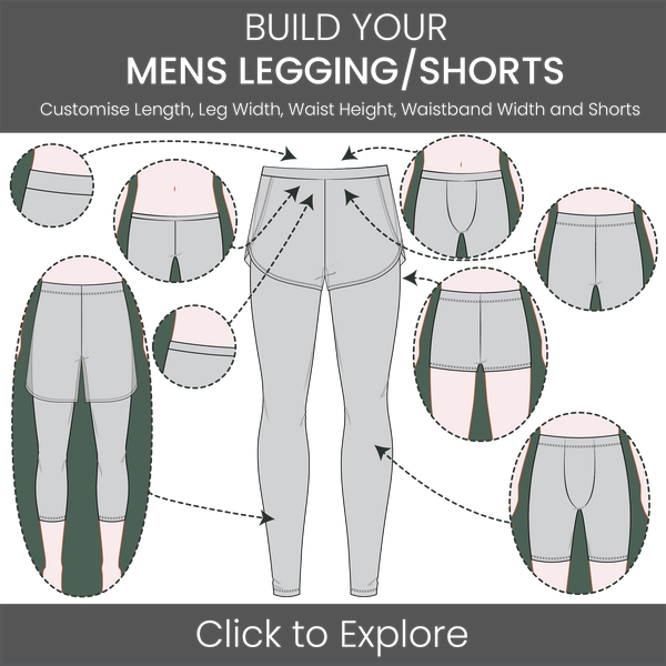 Men's Leggings with over Short Pattern & Tech Pack