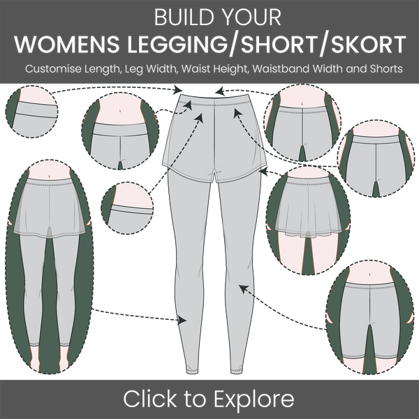 Women's Leggings with over Skirt/Short Pattern & Tech Pack