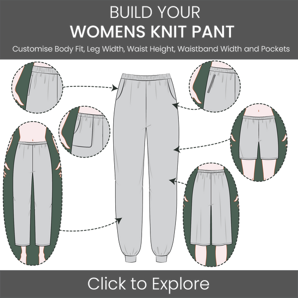 Women's Track Pants / Shorts Pattern & Tech Pack
