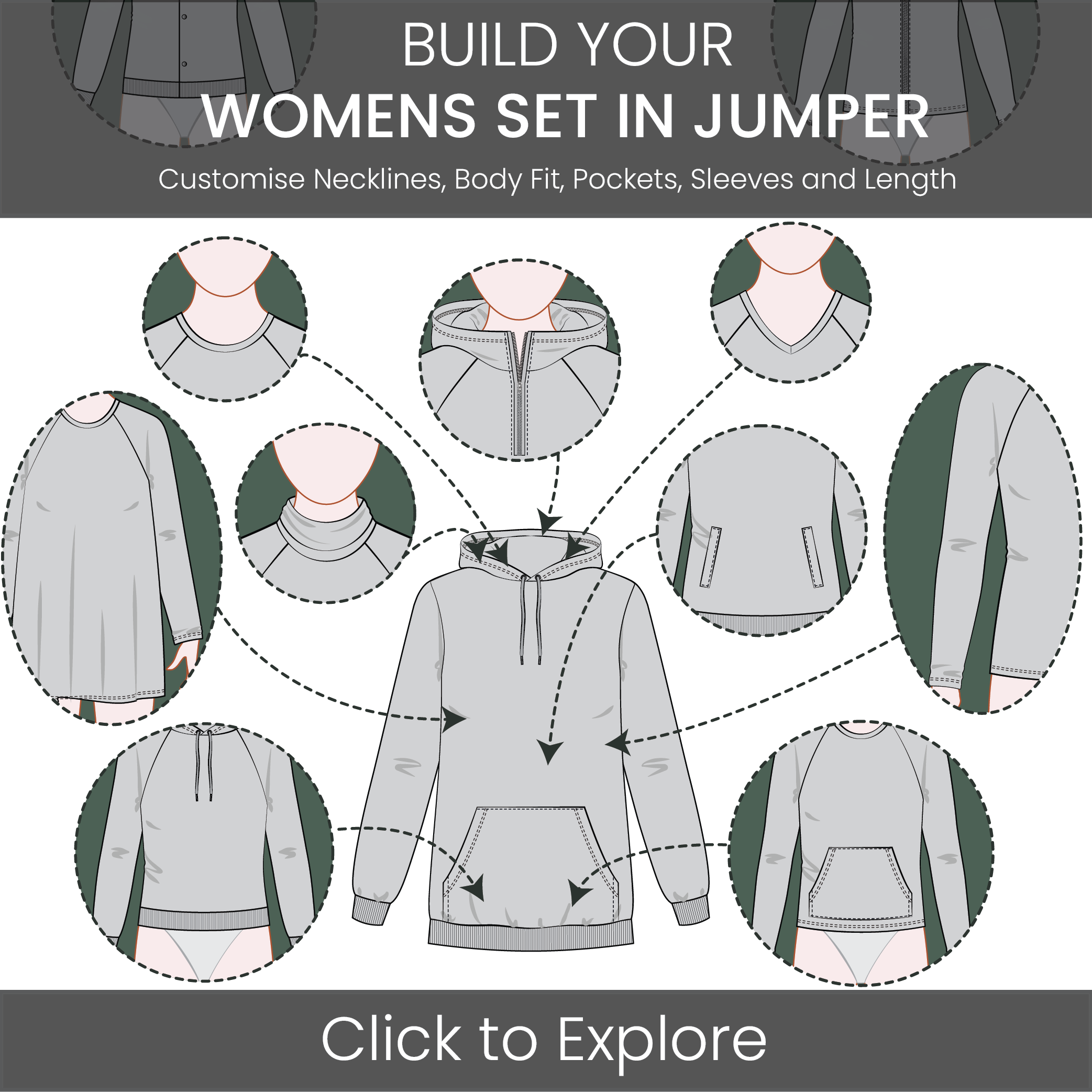 Women's Jumper Set-In Sleeve Pattern & Tech Pack