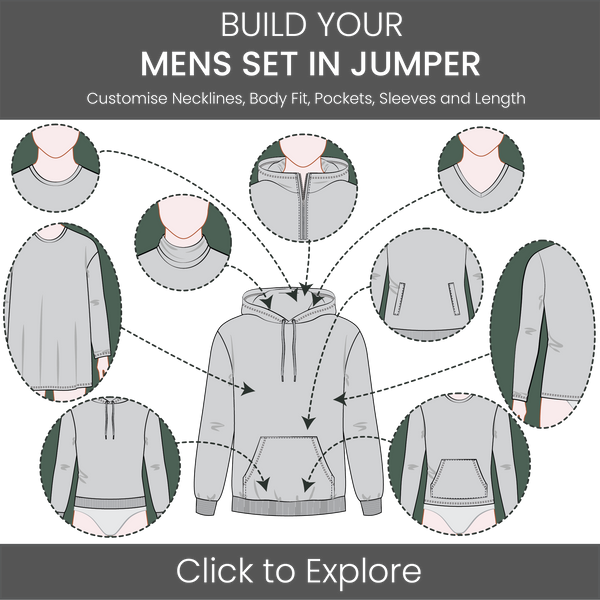 Men's Jumper Set In Sleeve Pattern & Tech Pack