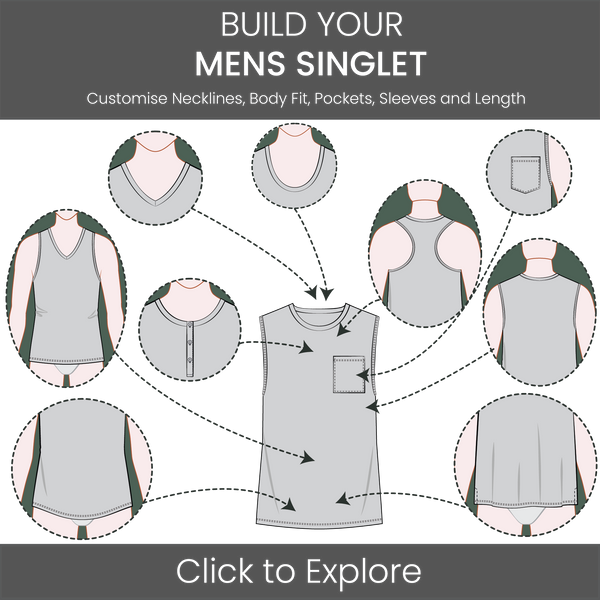 Men's Singlet / Tank Top Pattern & Tech Pack
