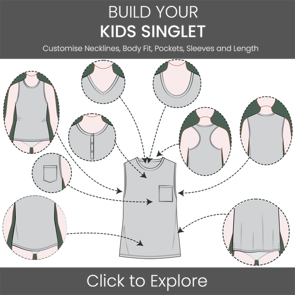 Kid's Singlet / Tank Top Pattern & Tech Pack
