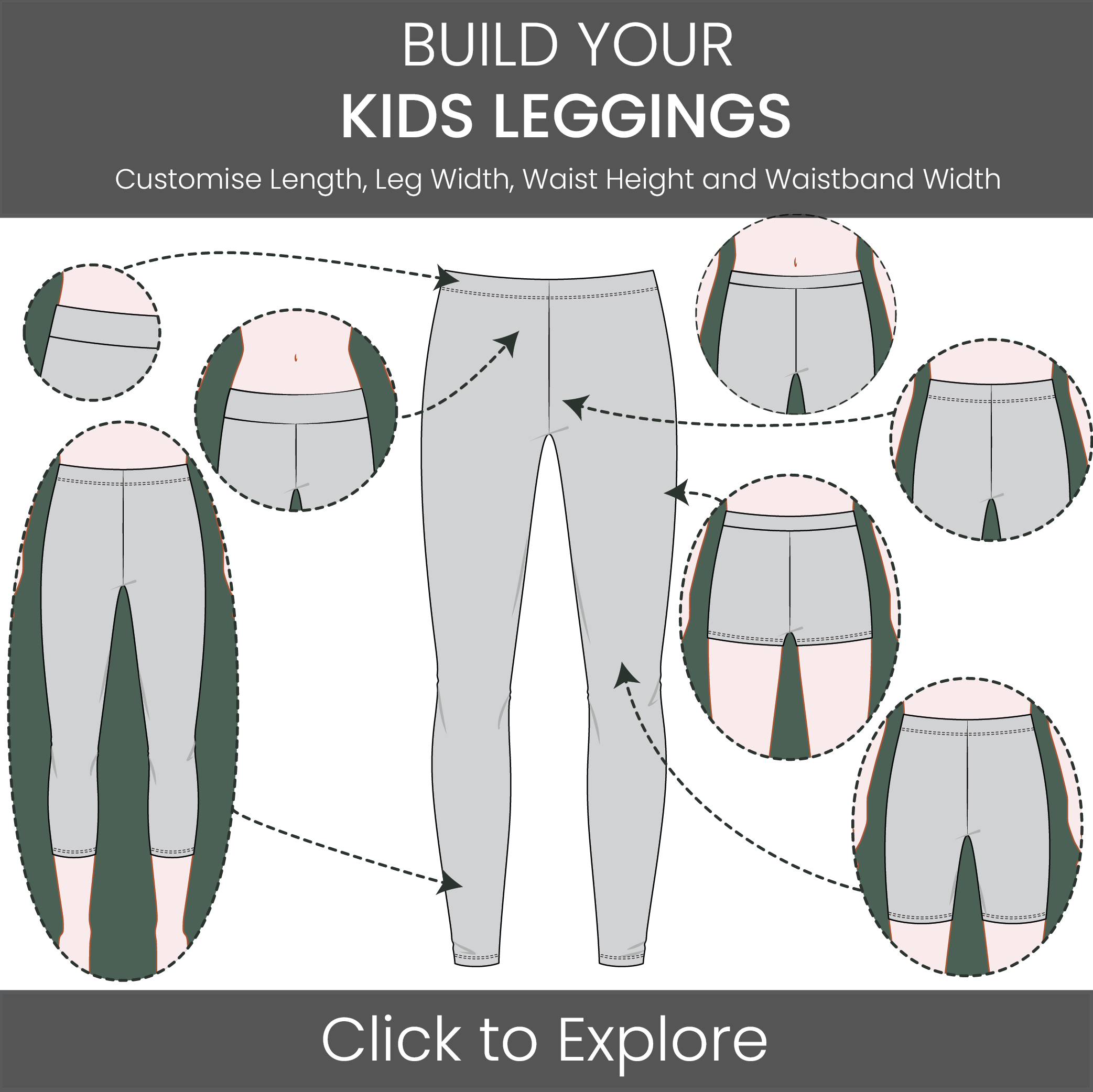 Kid's Leggings Pattern & Tech Pack