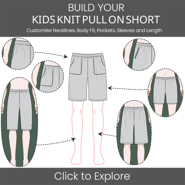 Kid's Knit Pull on Short Pattern & Tech Pack