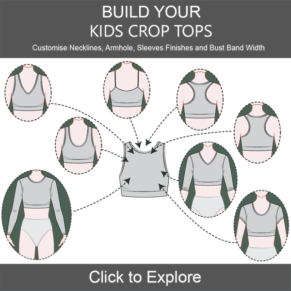 Kids Crop Top Pattern & Tech Pack