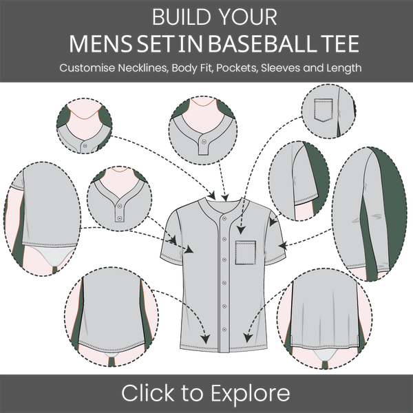 Men's Baseball Jersey Set In Sleeve Pattern & Tech Pack