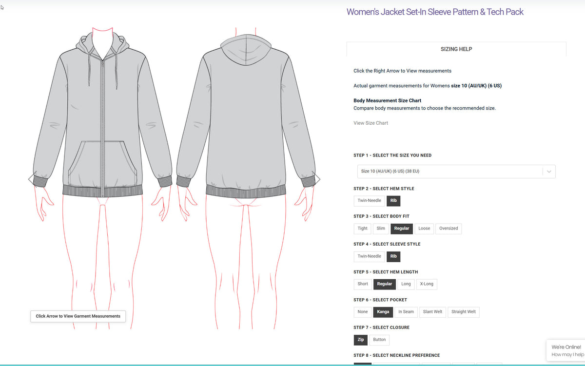 Clothes Pattern Pack Women’s Patterns & Tech Packs | Pattern Room