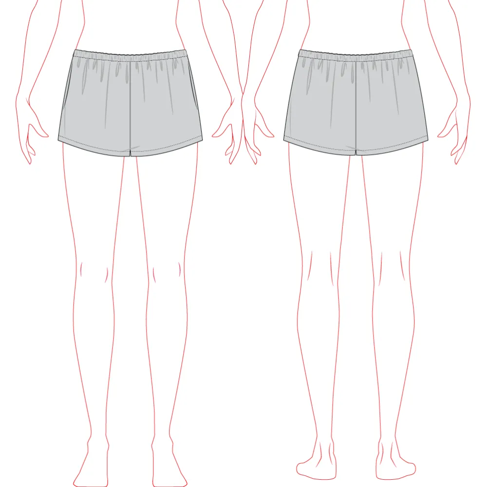 Women's Track Pants / Shorts Pattern & Tech Pack - Customer's Product with price 139.00 ID cmFgxDCI3wIC1S6MfE4HnHX2