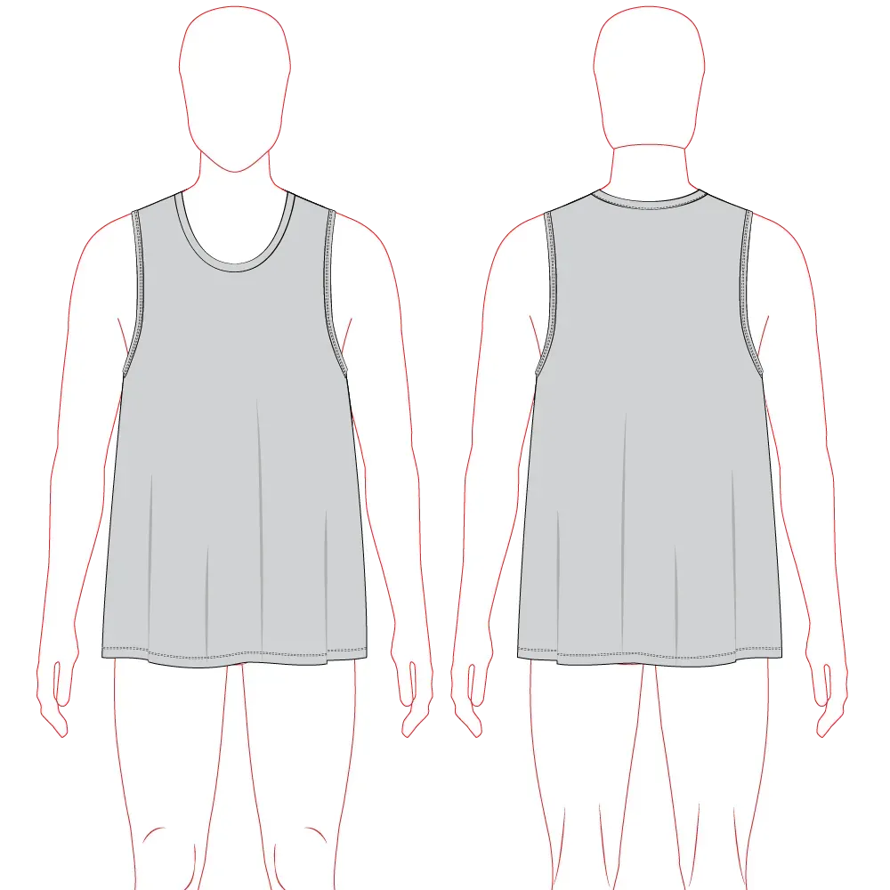 Men's Singlet / Tank Top Pattern & Tech Pack - Customer's Product with price 599.00 ID FltTbkMLKxgwQtLuVa8OKgTy