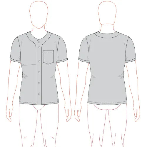 Men's Set-In Sleeve Baseball Jersey Pattern & Tech Pack - Customer's Product with price 99.00 ID HFD93jAC6pi_kVXgsrDcHApT