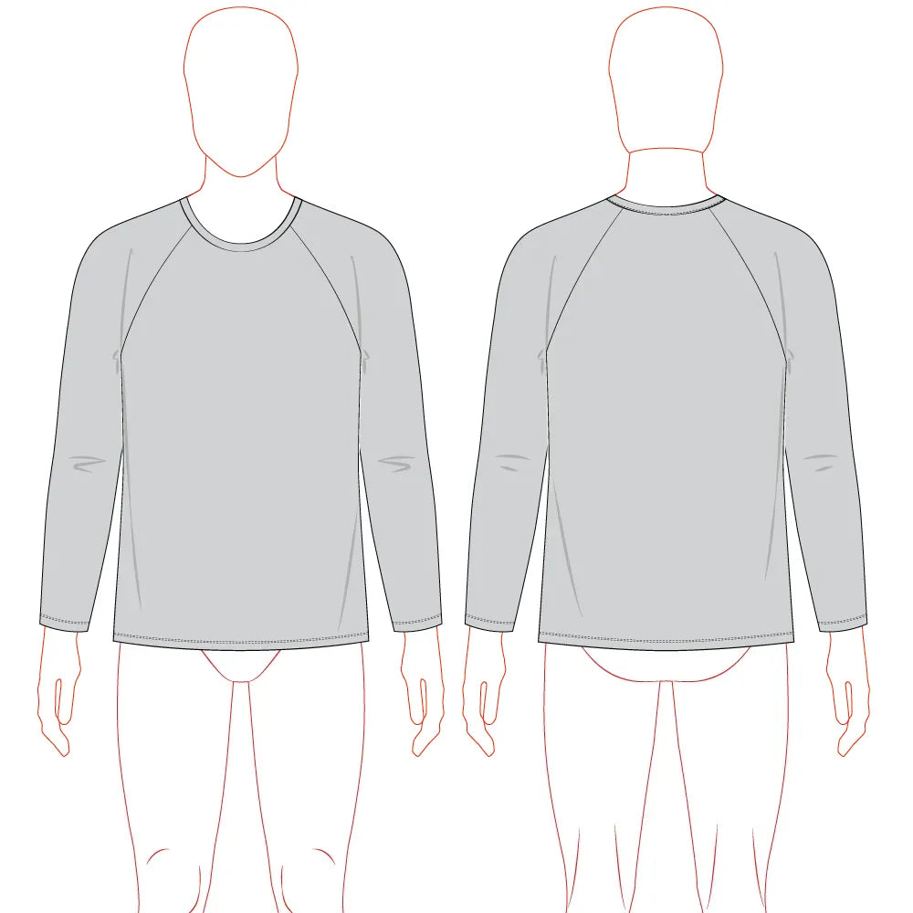 Men's T-Shirt Raglan Sleeve Pattern & Tech Pack - Customer's Product with price 749.00 ID 6CFayNZqW2_v57HKXezVhp5_