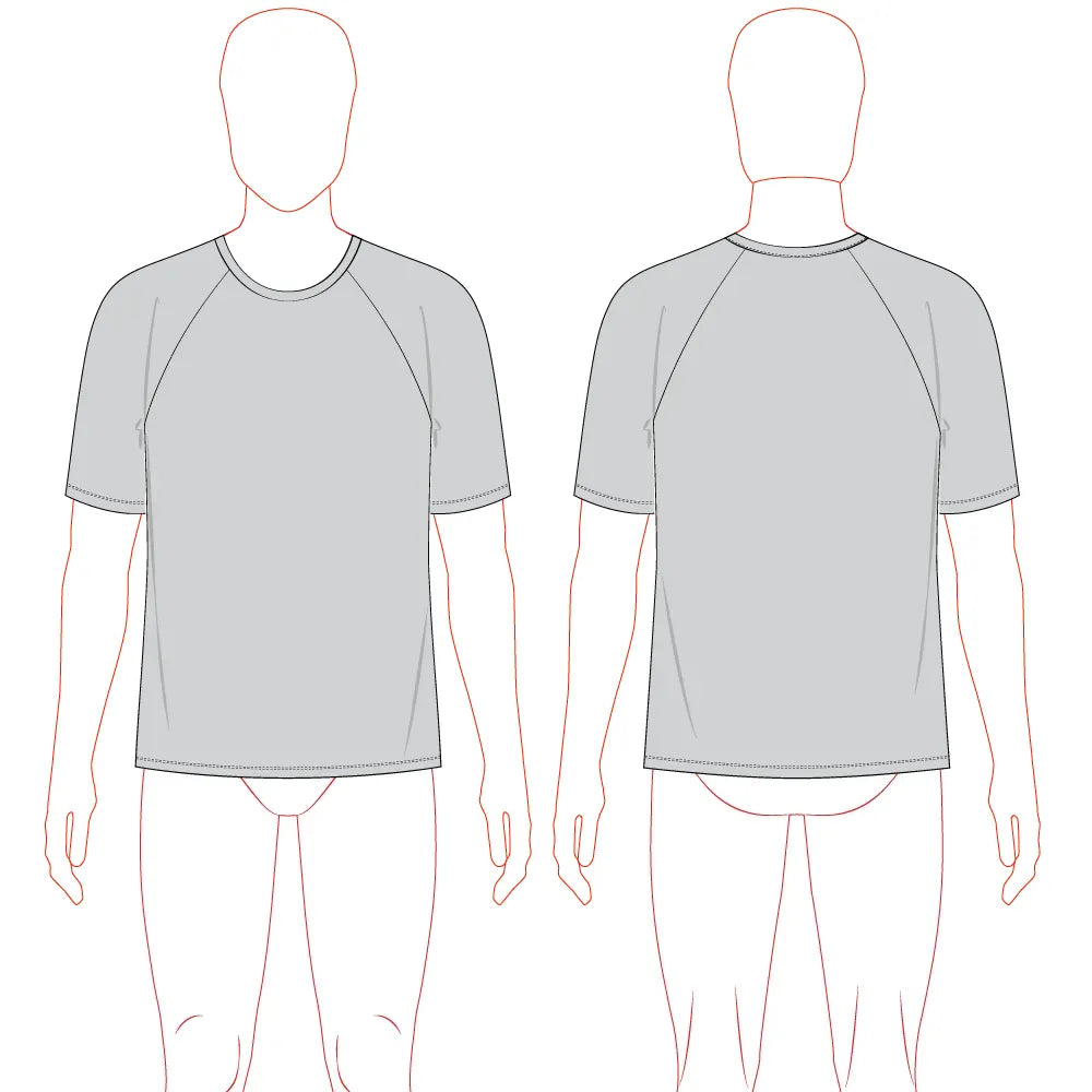 Men's T-Shirt Raglan Sleeve Pattern & Tech Pack - Customer's Product with price 99.00 ID xzee5Qhy9xaPPZQ3j7xStl7f