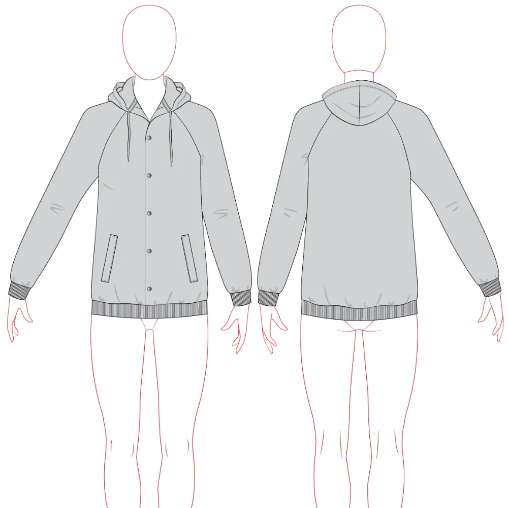 Women's Jacket Raglan Sleeve Pattern & Tech Pack - Customer's Product with price 149.00 ID pV8ouodU4SEzT7vuoMoM5Ea7